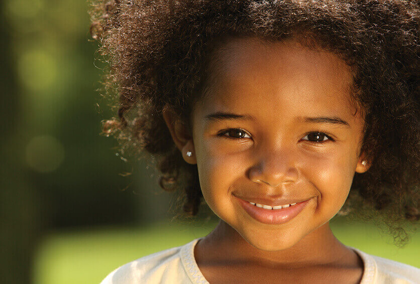 young girl smiling